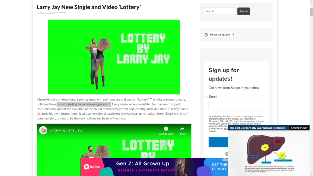 Skope Magazine Reviews Larry Jay’s “Lottery”