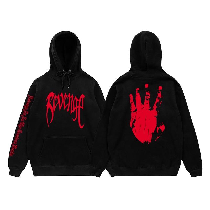 Hot Sale Revenge Kill Me Hoodies Man Hip Hop Streetwear XXXTentacion Hoodie Sweatshirt Men Letter Print Hooded Sweatshirts Hoody